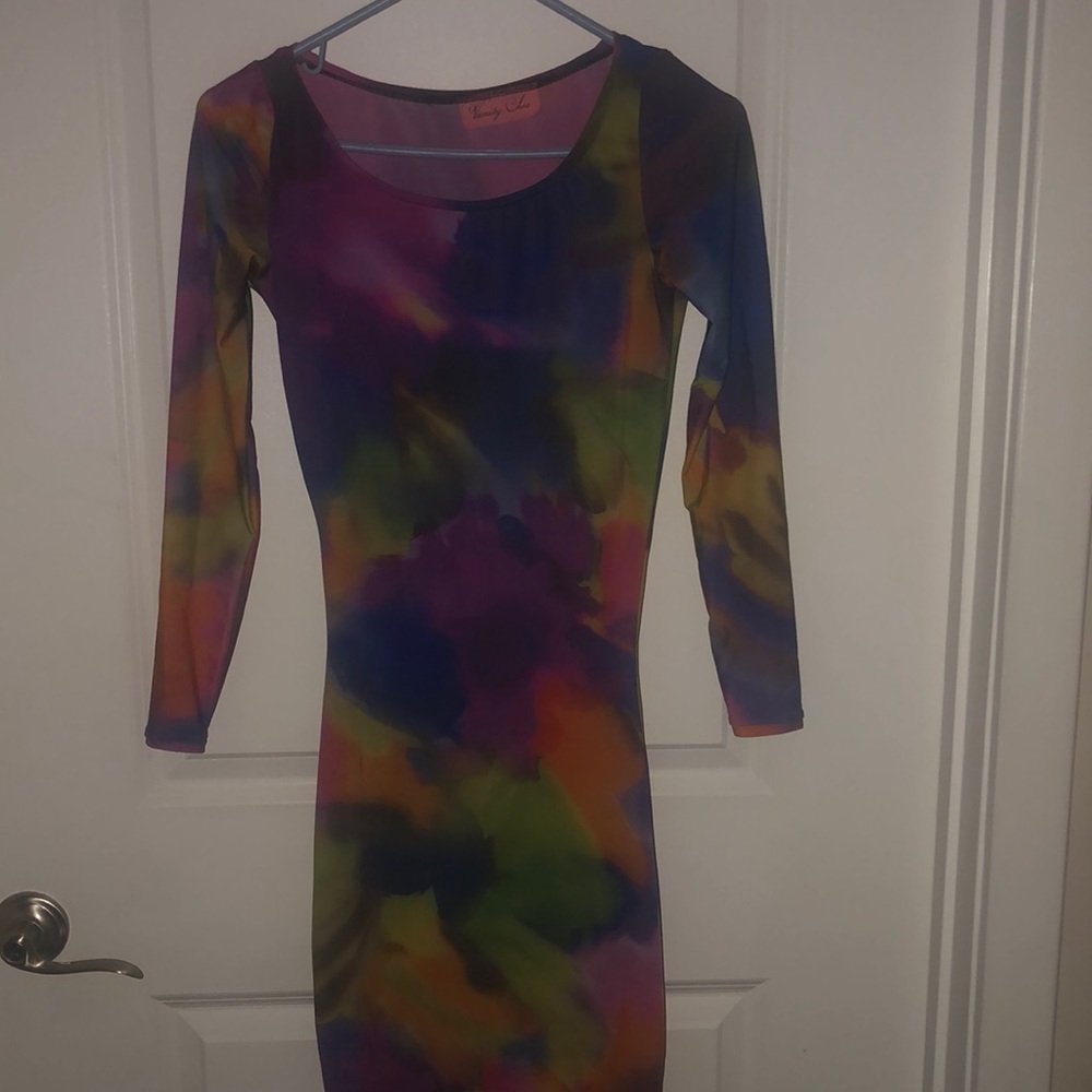 Spandex tie dye dress
